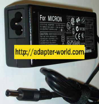 LITEON PA-1600-01 AC DC ADAPTER 19V 3.15A POWER SUPPLY FOR MICRO